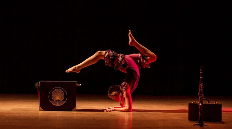 Sara Peper faz apresentação com contorcionismo e clarinete (Foto: Divulgação)